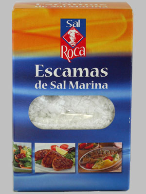 sal en escamas roca